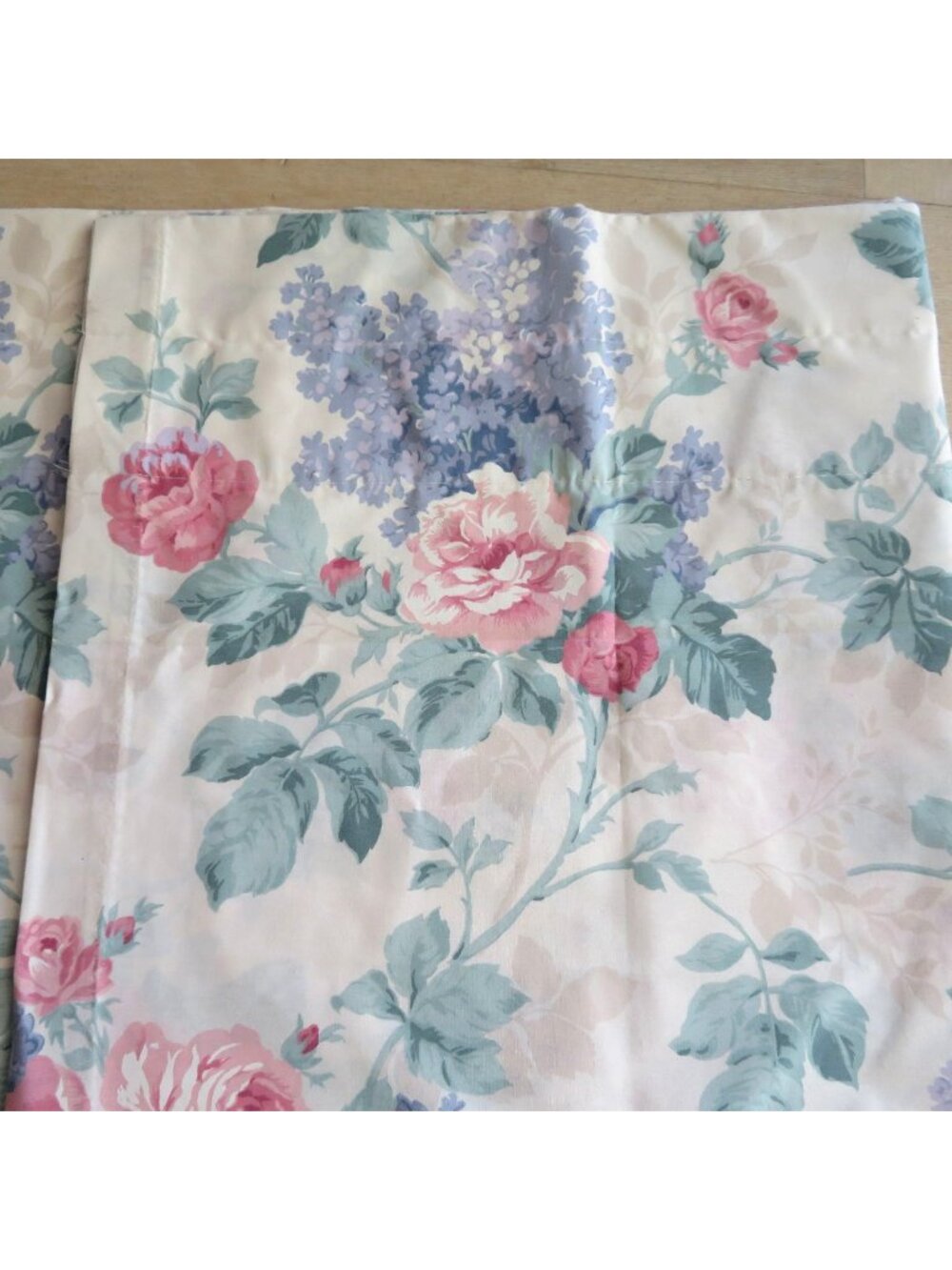 Vintage 80s JC Penney Blouson Valance Pastel Floral Window Curtain 15 x 84 USA